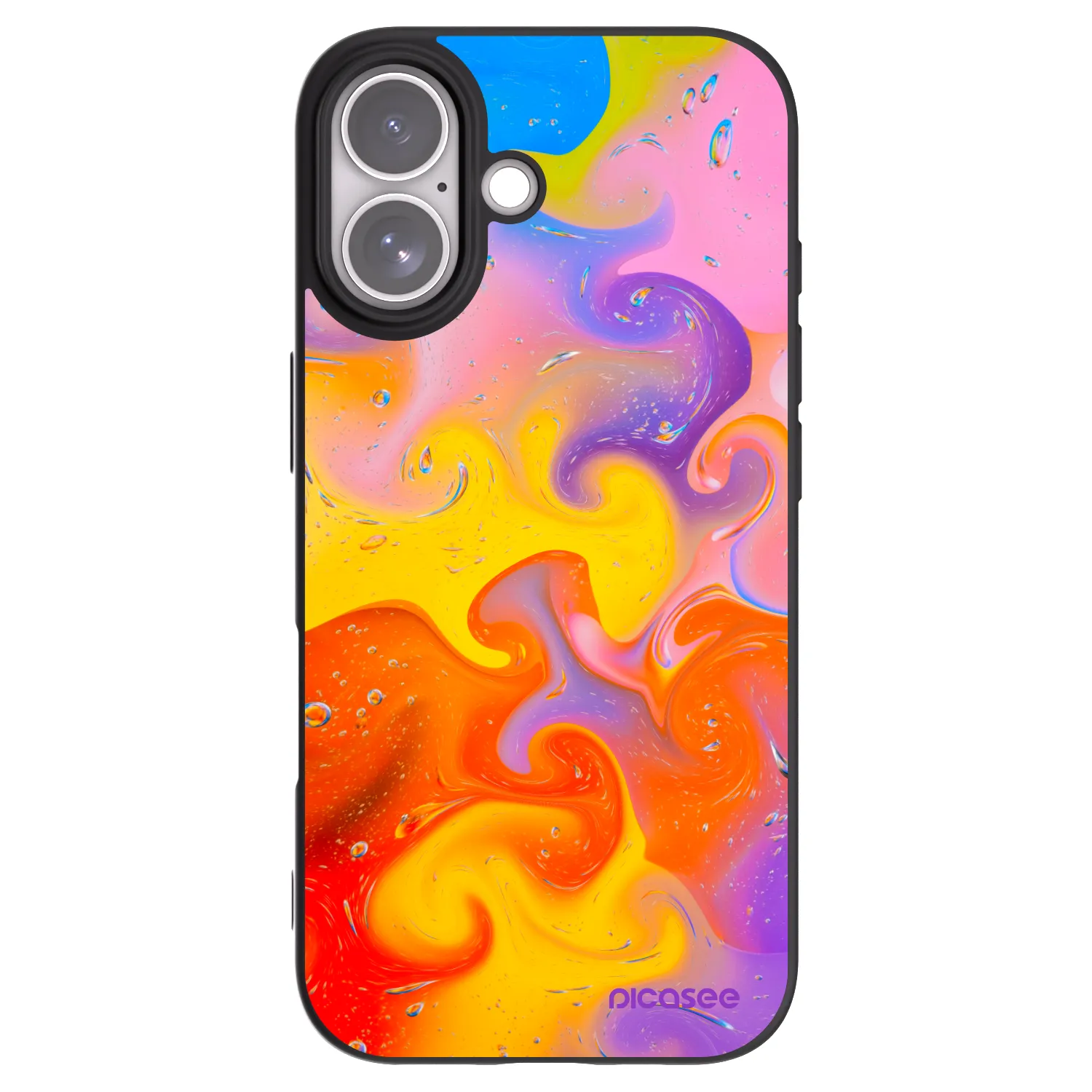 Picasee silikónový čierny obal pre Apple iPhone 17 - Bubbles