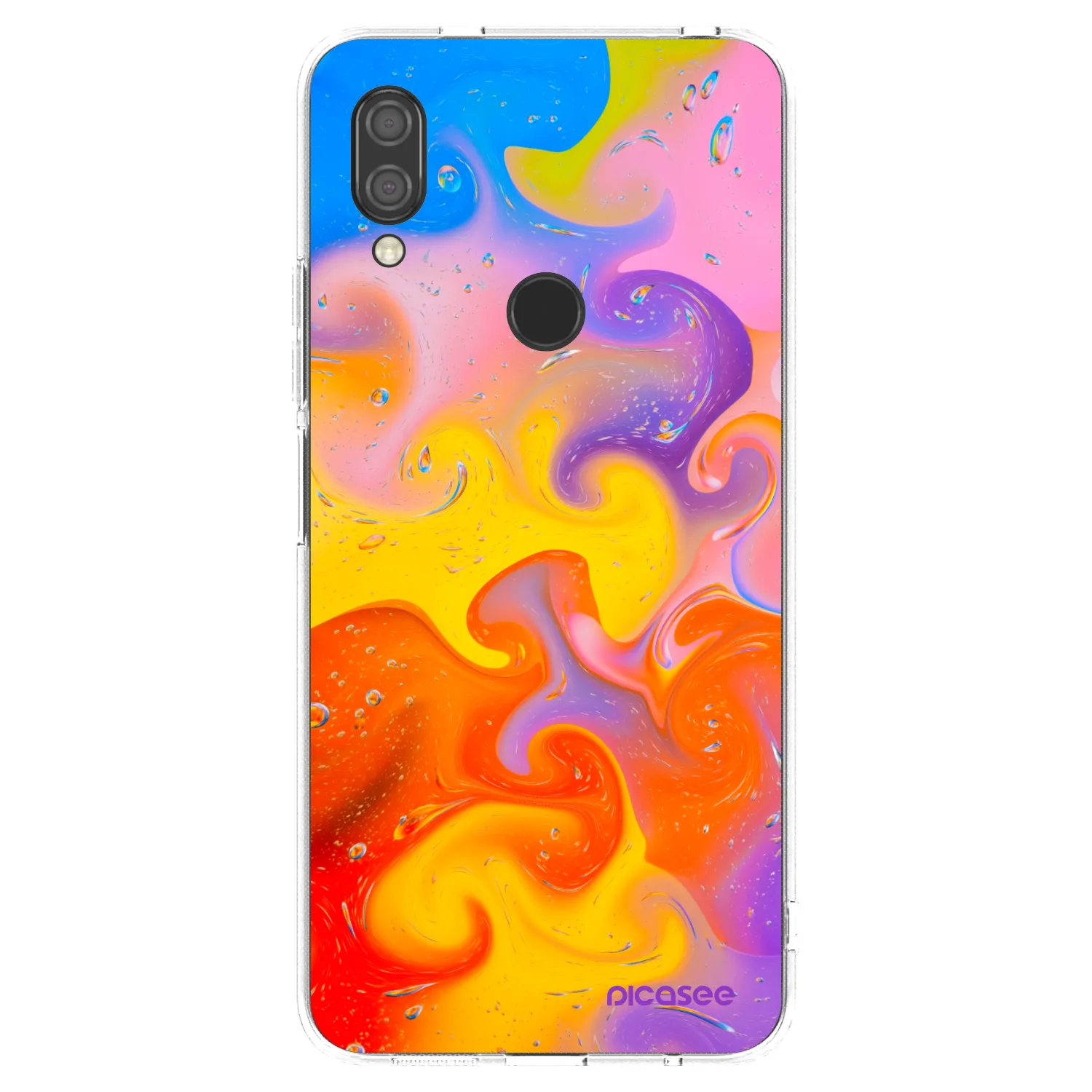 Picasee silikónový prehľadný obal pre Xiaomi Redmi 7 - Bubbles