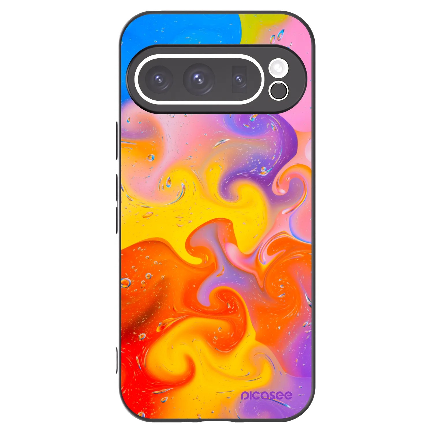Picasee silikónový čierny obal pre Google Pixel 9 Pro XL - Bubbles