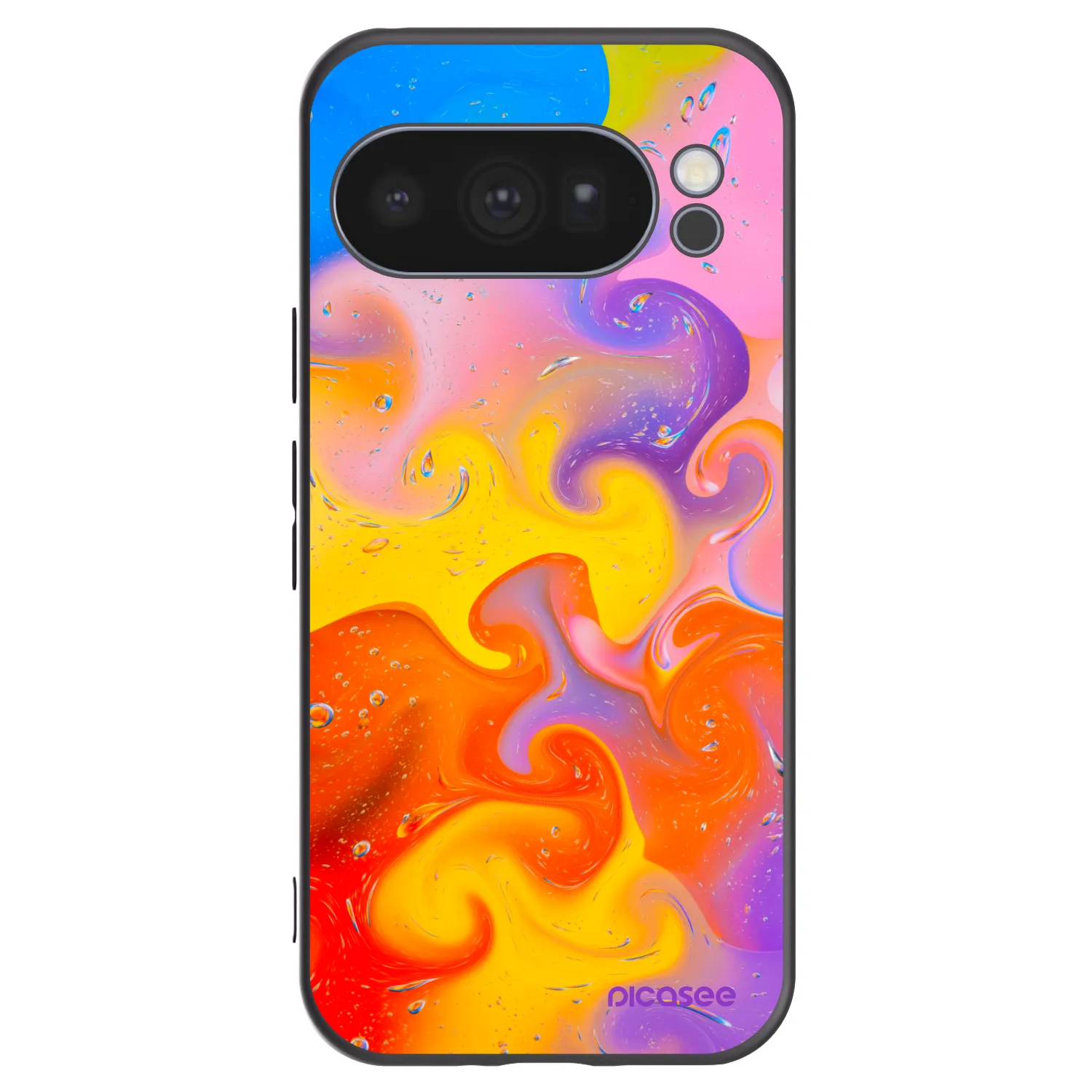 Picasee silikónový čierny obal pre Google Pixel 10 Pro - Bubbles