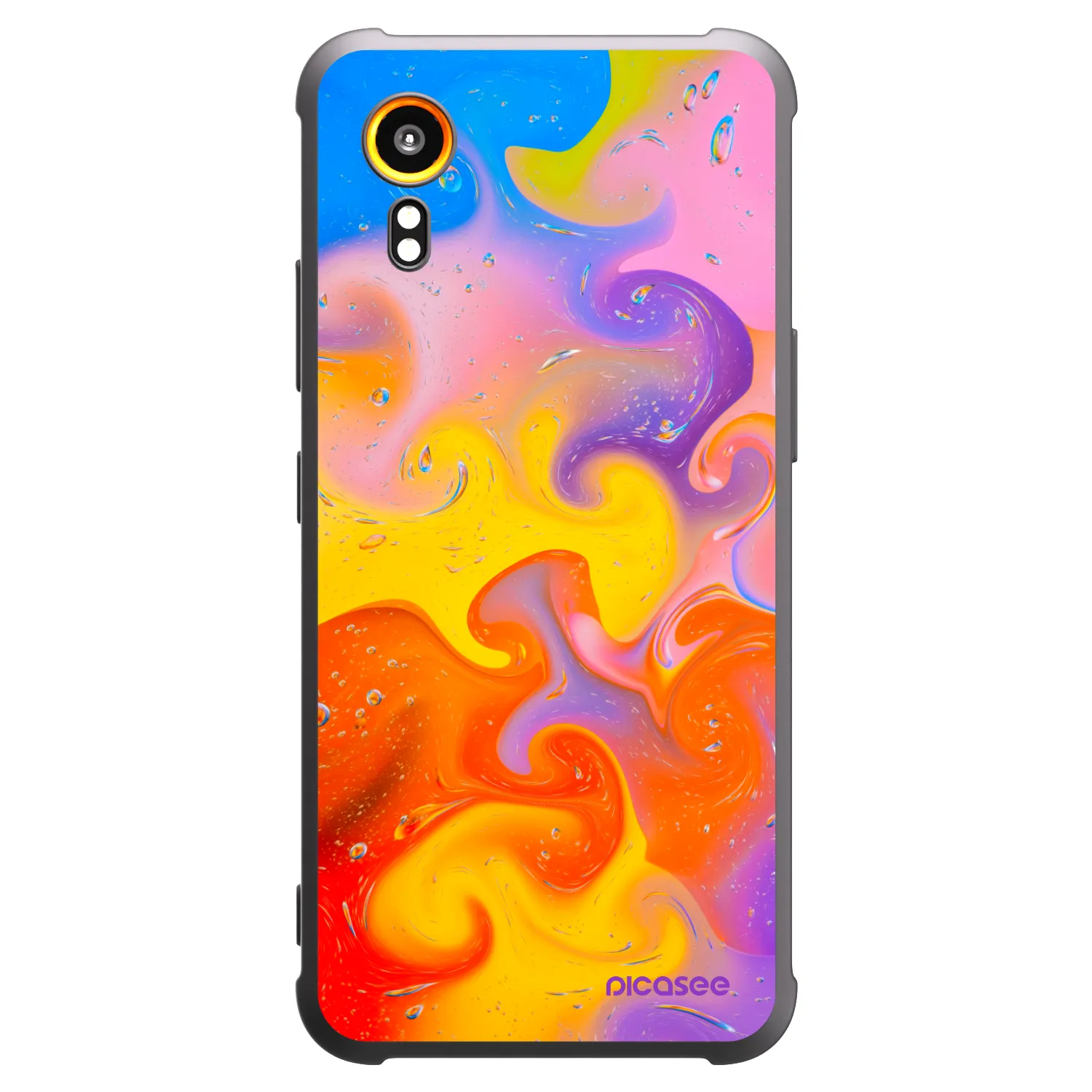 Picasee silikónový čierny obal pre Samsung Galaxy Xcover 7 - Bubbles
