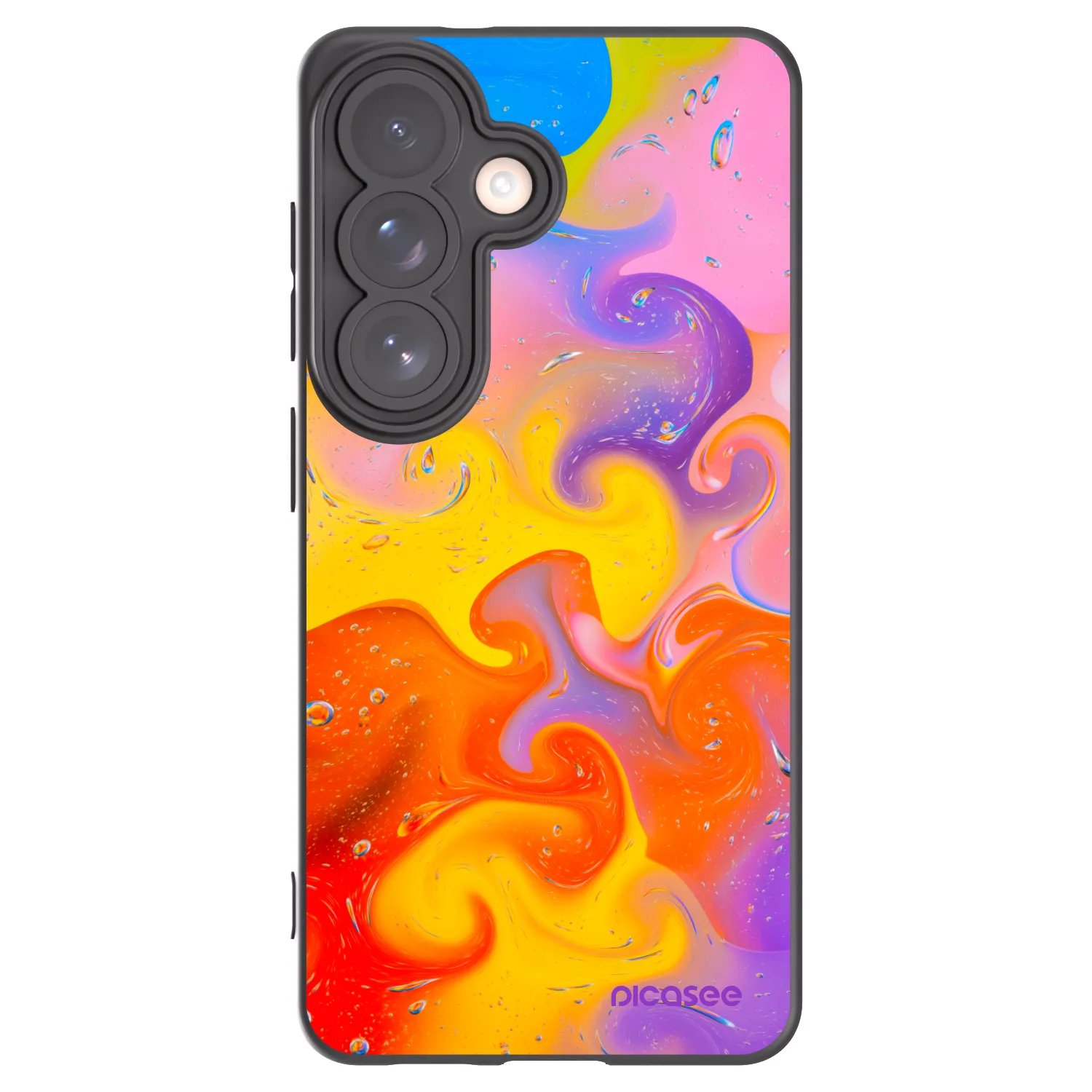 Picasee silikónový čierny obal pre Samsung Galaxy S26 - Bubbles