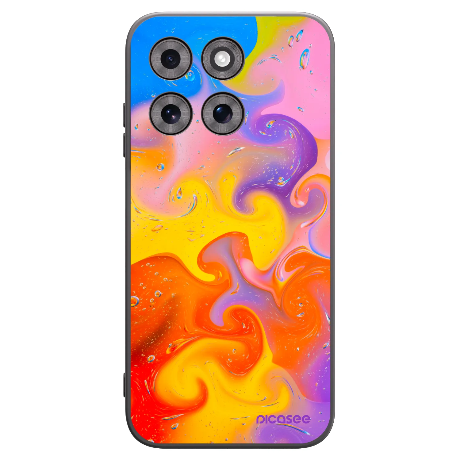 Picasee silikónový čierny obal pre Motorola Moto G77 - Bubbles