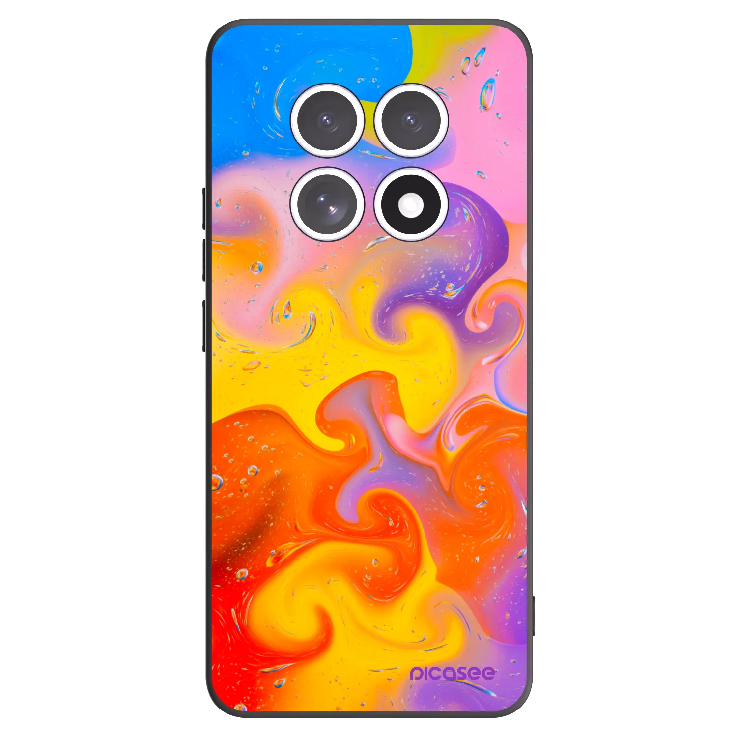 Picasee silikónový čierny obal pre Xiaomi Redmi Note 15 5G - Bubbles