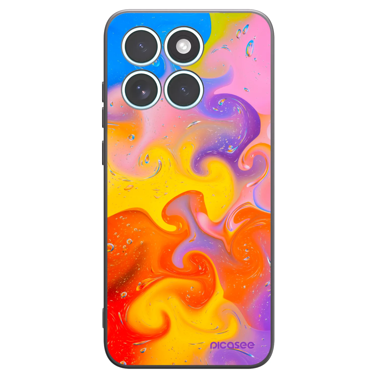 Picasee silikónový čierny obal pre Motorola Edge 70 Fusion - Bubbles