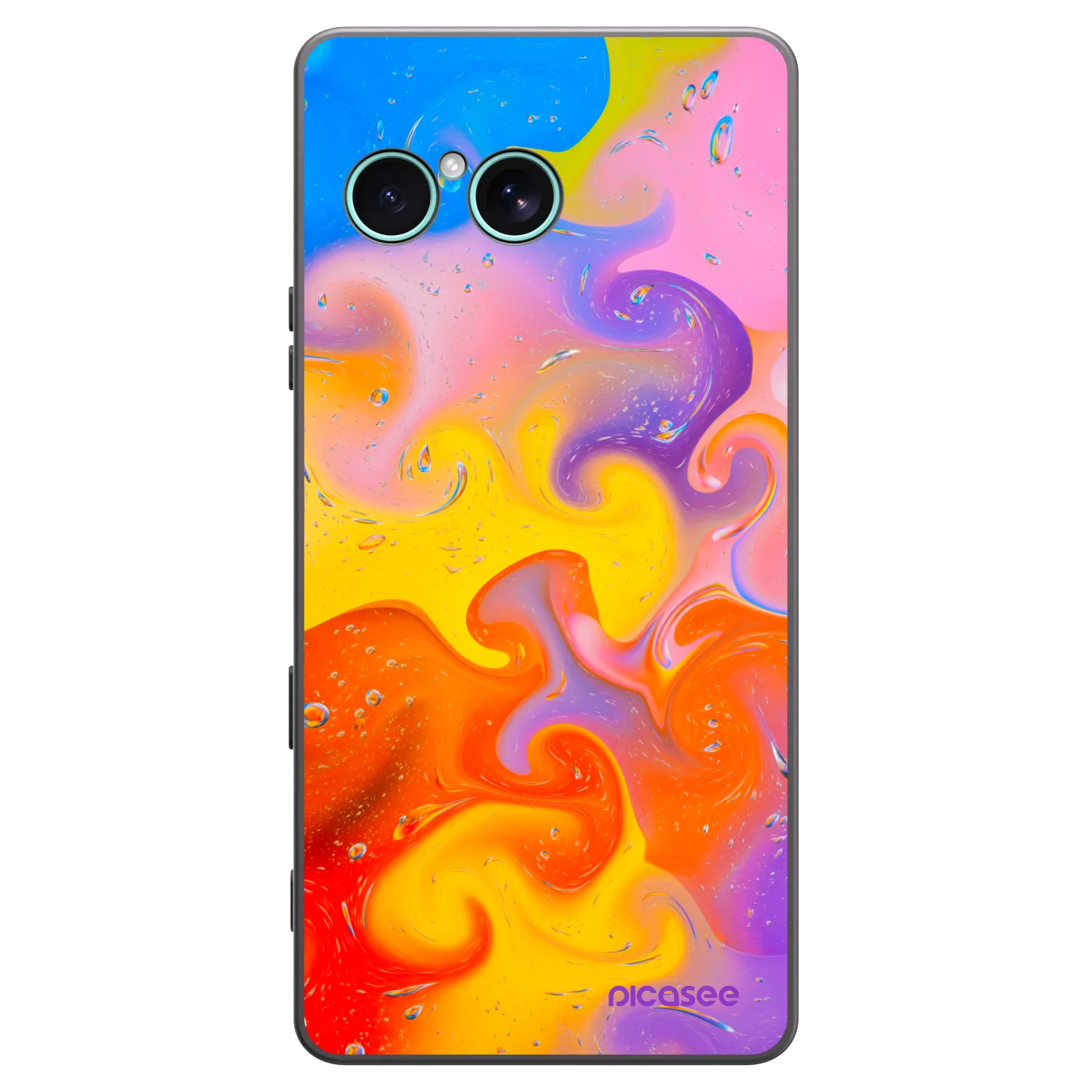 Picasee silikónový čierny obal pre Sony Xperia 10 VII - Bubbles