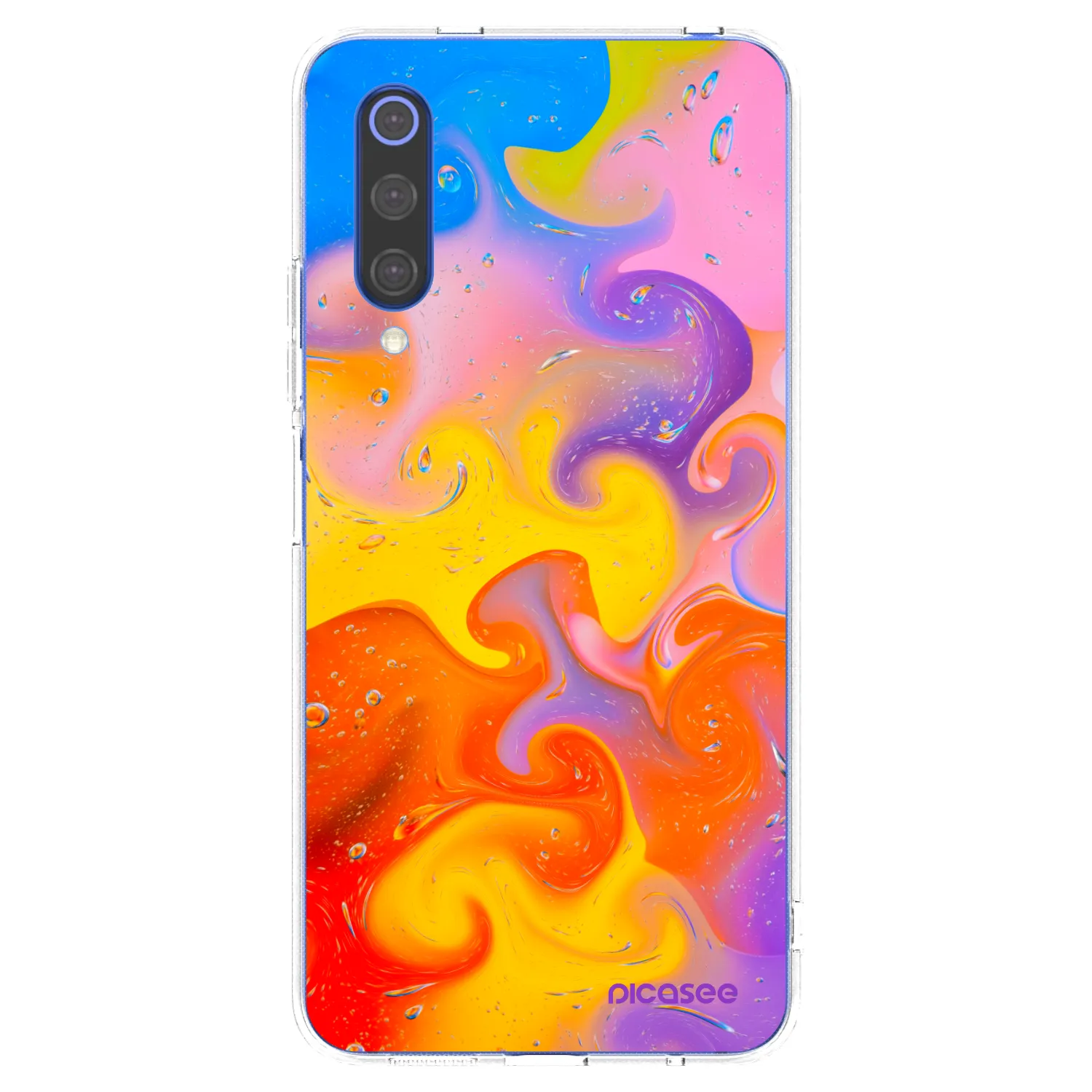 Picasee silikónový prehľadný obal pre Xiaomi Mi 9 SE - Bubbles