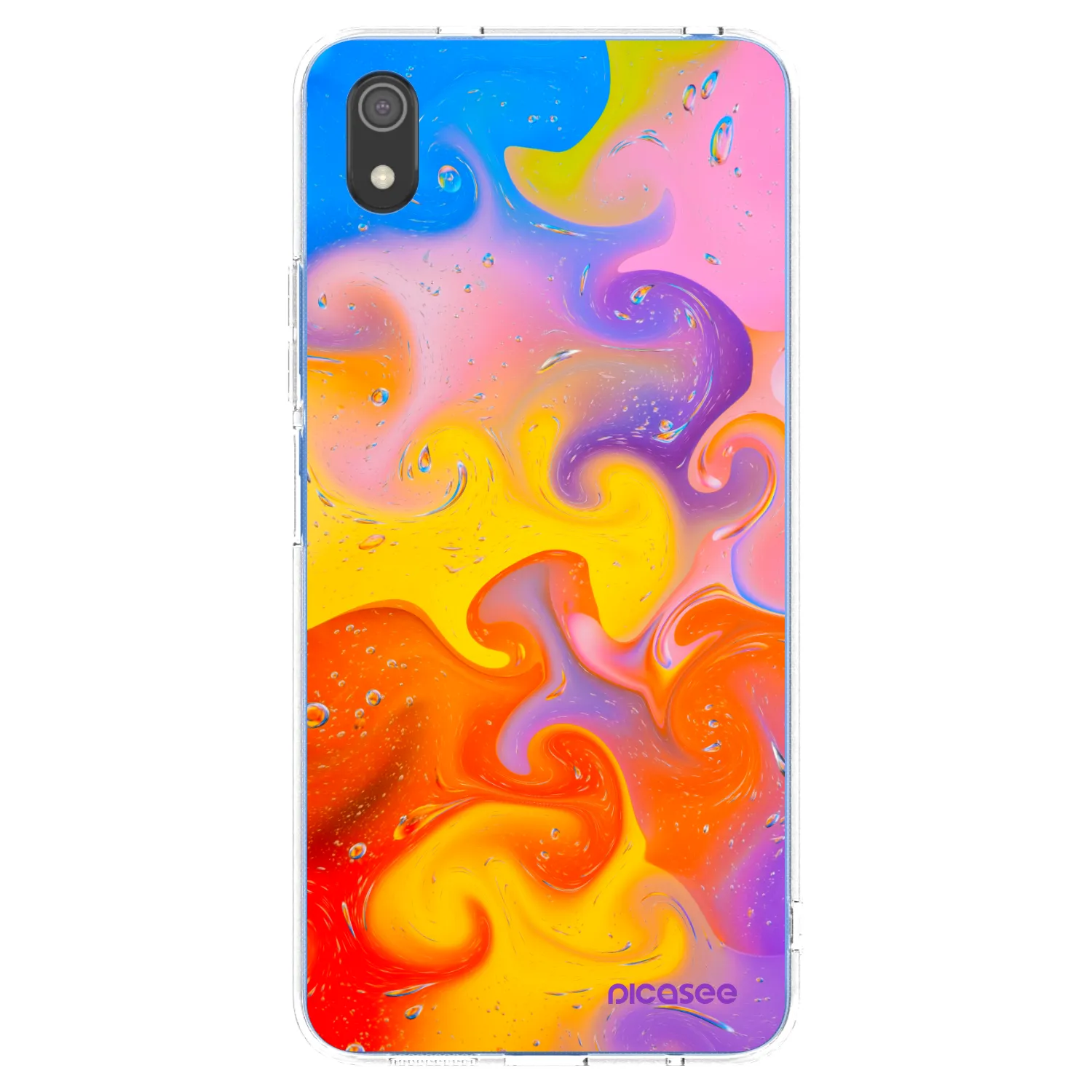 Picasee silikónový prehľadný obal pre Xiaomi Redmi 7A - Bubbles
