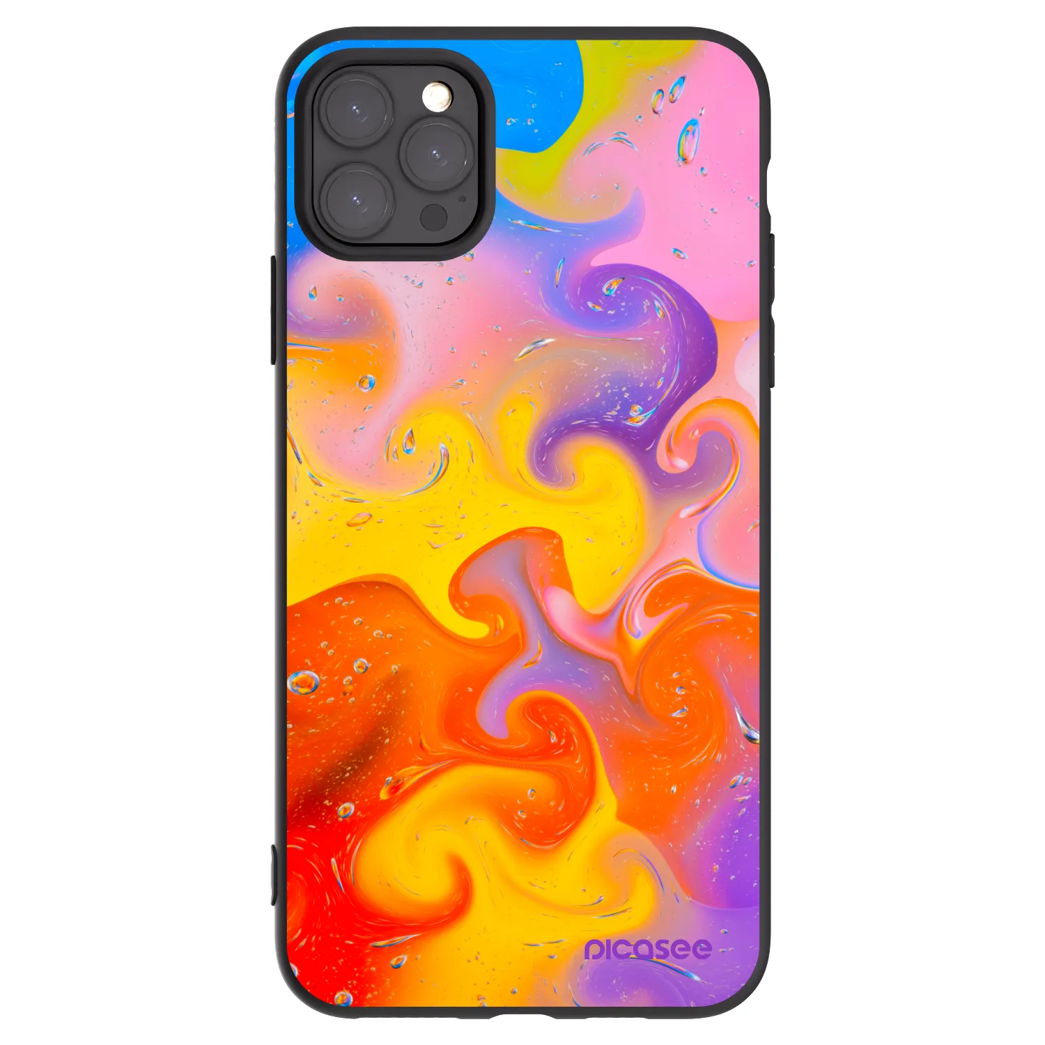 Picasee silikónový čierny obal pre Apple iPhone 11 Pro Max - Bubbles