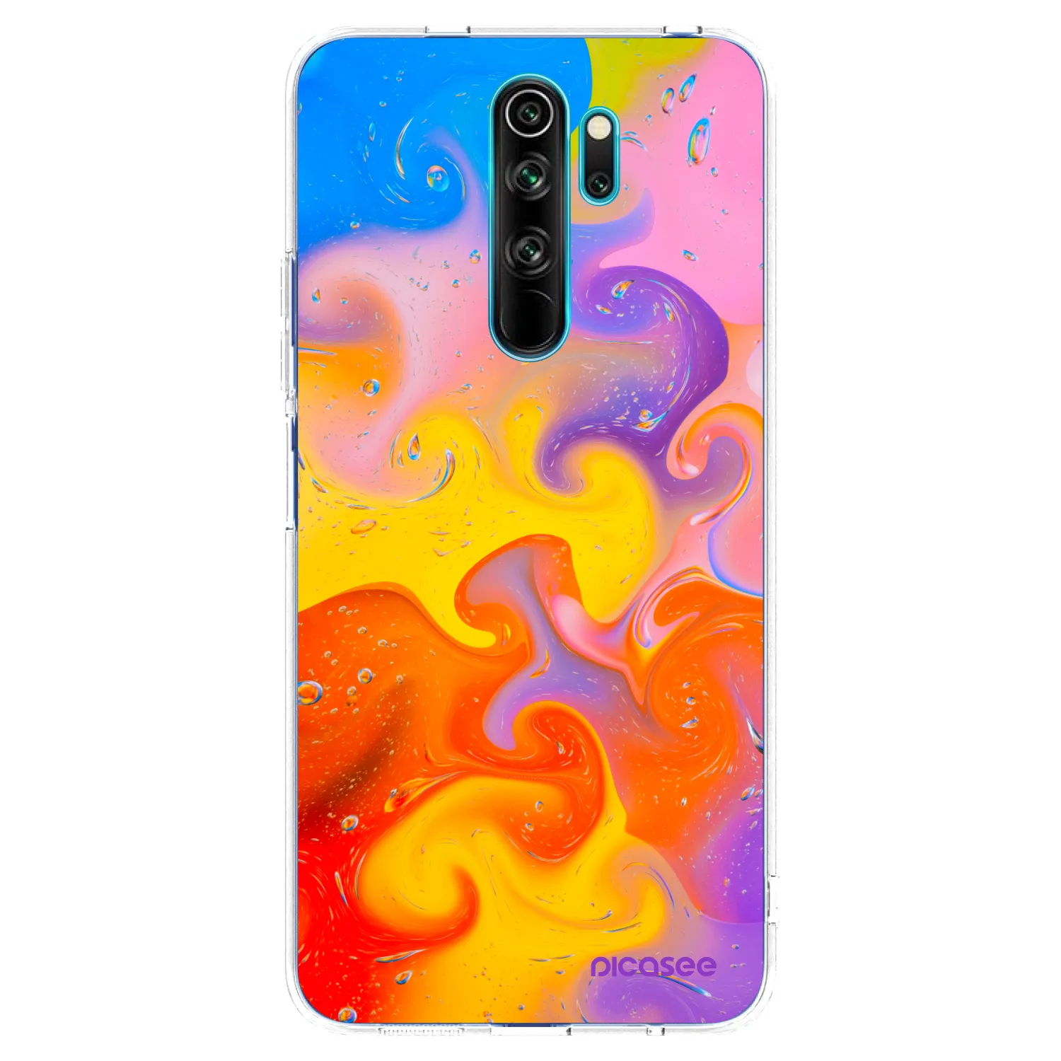 Picasee silikónový prehľadný obal pre Xiaomi Redmi Note 8 Pro - Bubbles