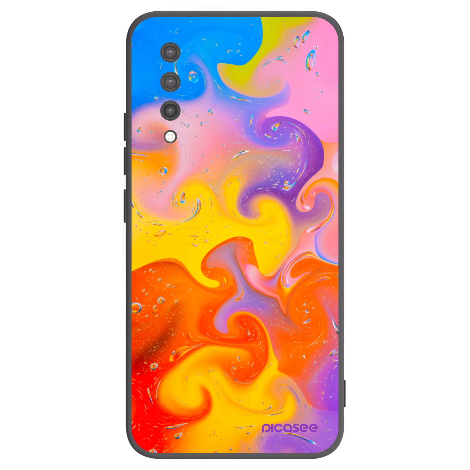 Picasee silikónový čierny obal pre Xiaomi Mi 9 Lite - Bubbles