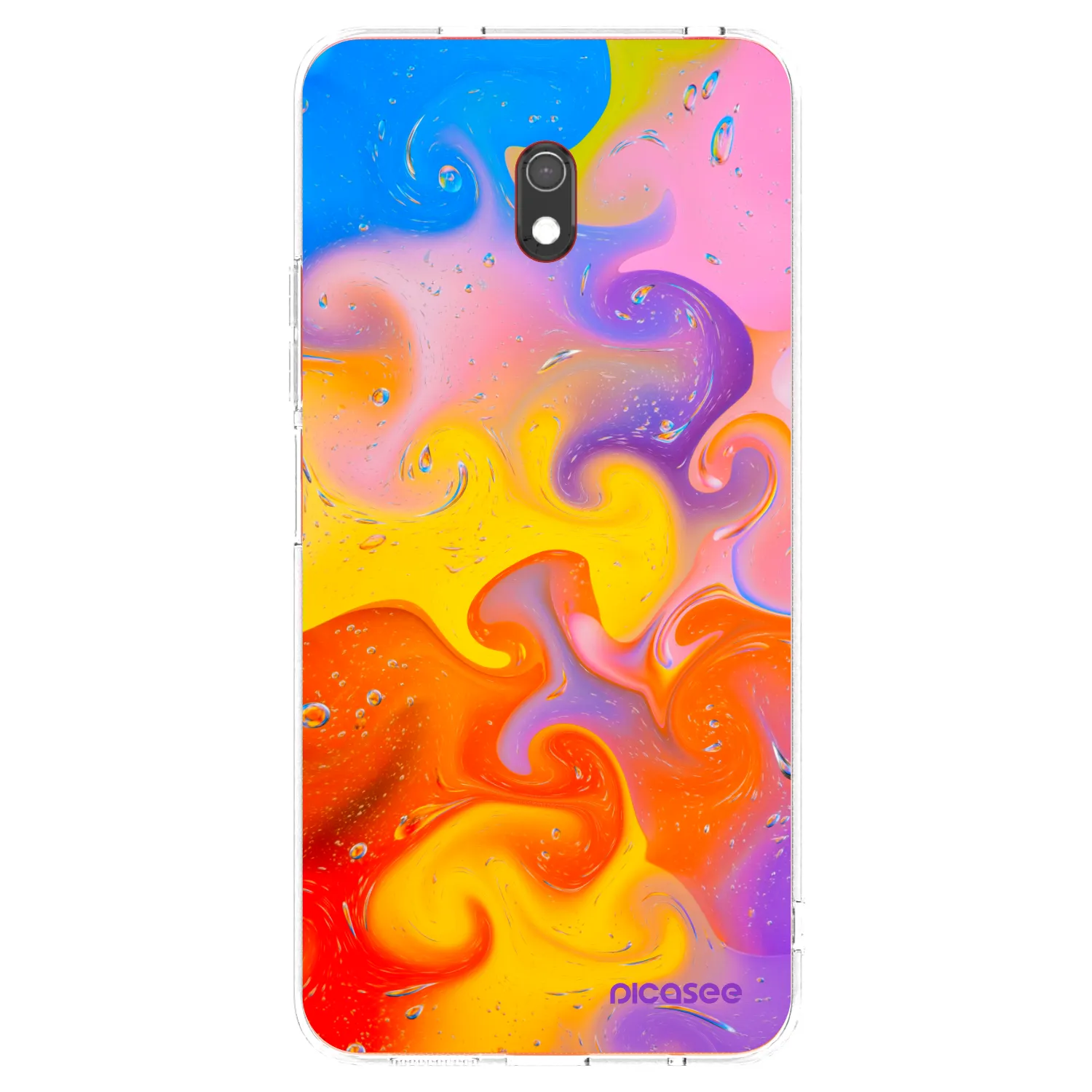 Picasee silikónový prehľadný obal pre Xiaomi Redmi 8A - Bubbles
