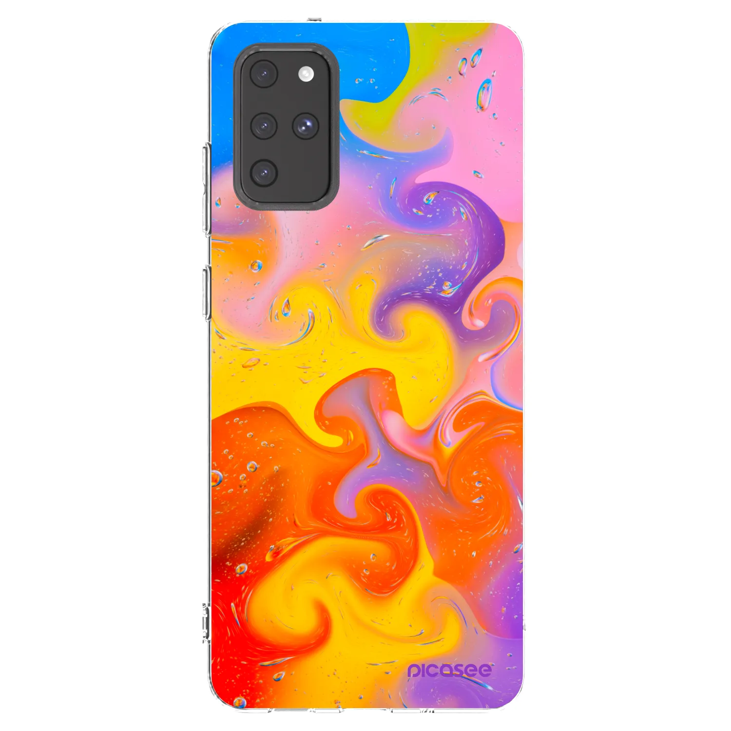 Picasee silikónový prehľadný obal pre Samsung Galaxy S20+ G985F - Bubbles