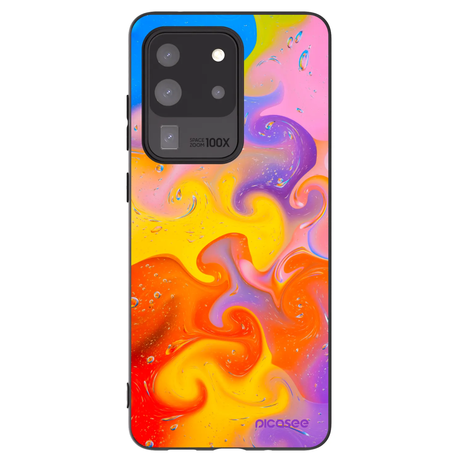 Picasee silikónový čierny obal pre Samsung Galaxy S20 Ultra 5G G988F - Bubbles