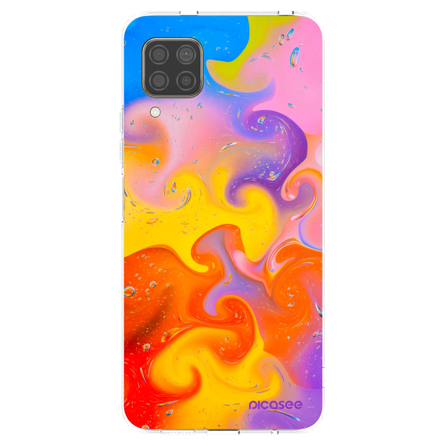 Picasee silikónový prehľadný obal pre Huawei P40 Lite - Bubbles