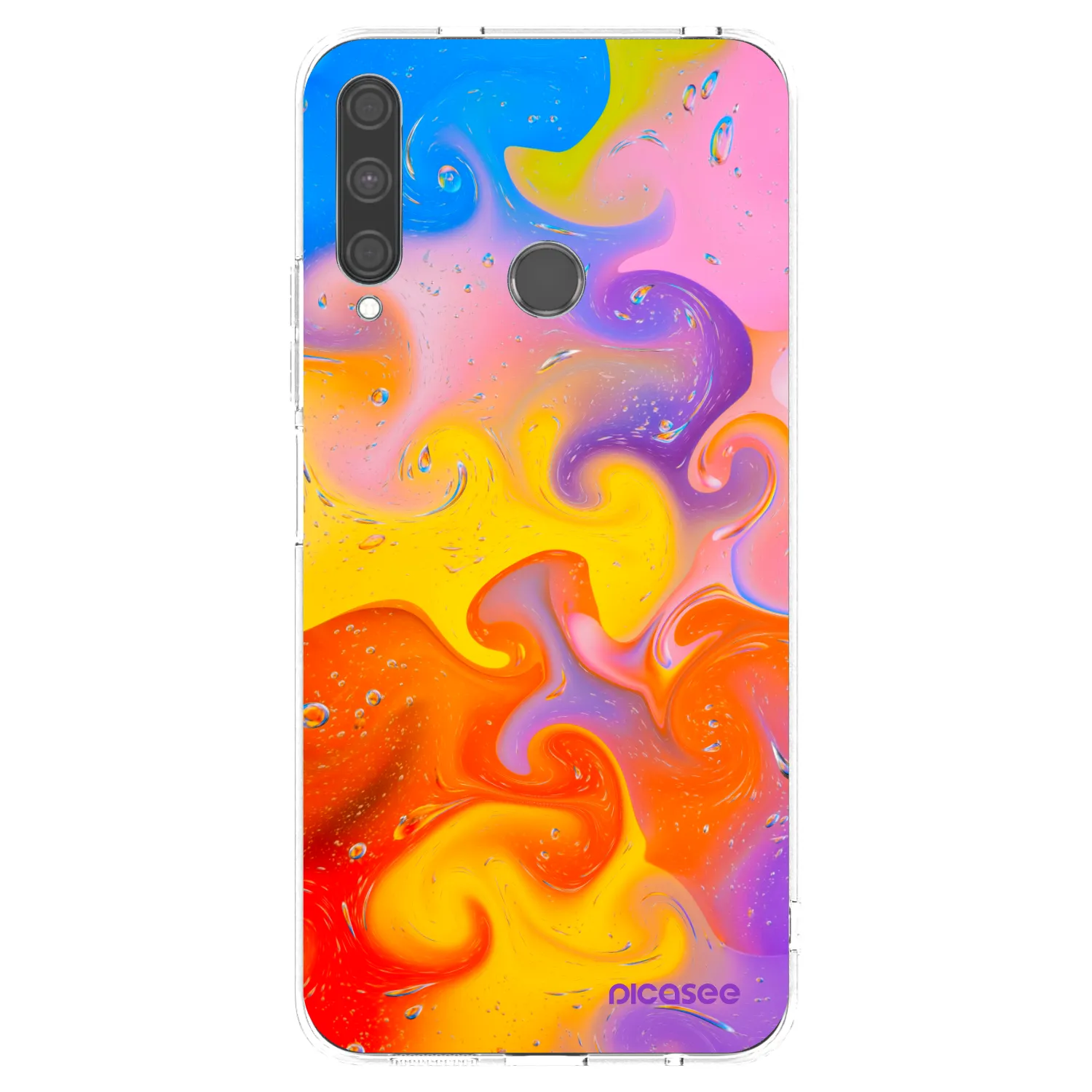 Picasee silikónový prehľadný obal pre Huawei P40 Lite E - Bubbles