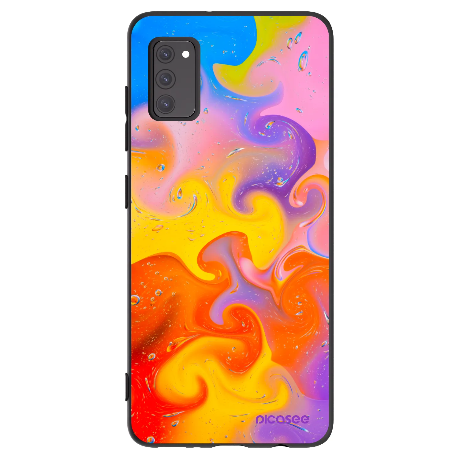 Picasee silikónový čierny obal pre Samsung Galaxy A41 A415F - Bubbles