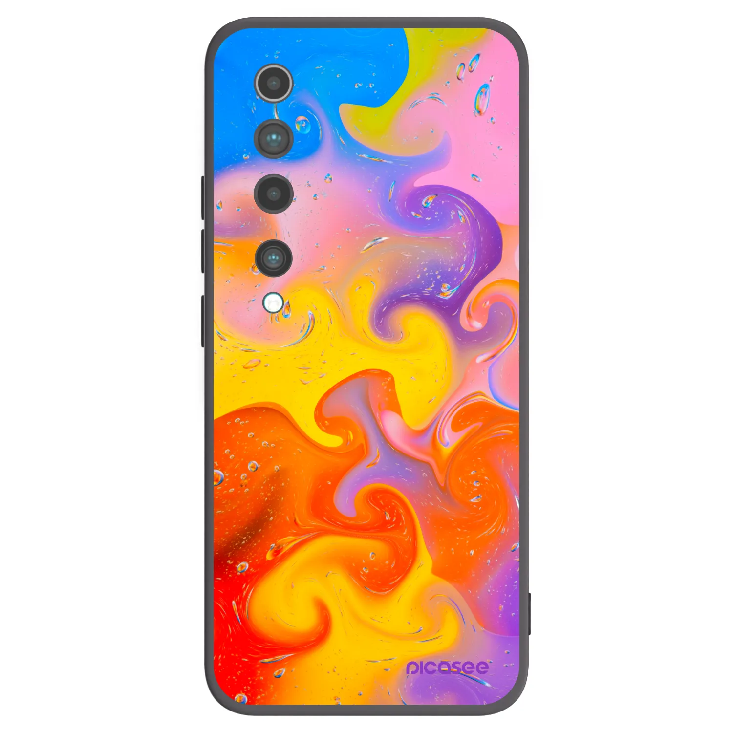 Picasee silikónový čierny obal pre Xiaomi Mi 10 - Bubbles
