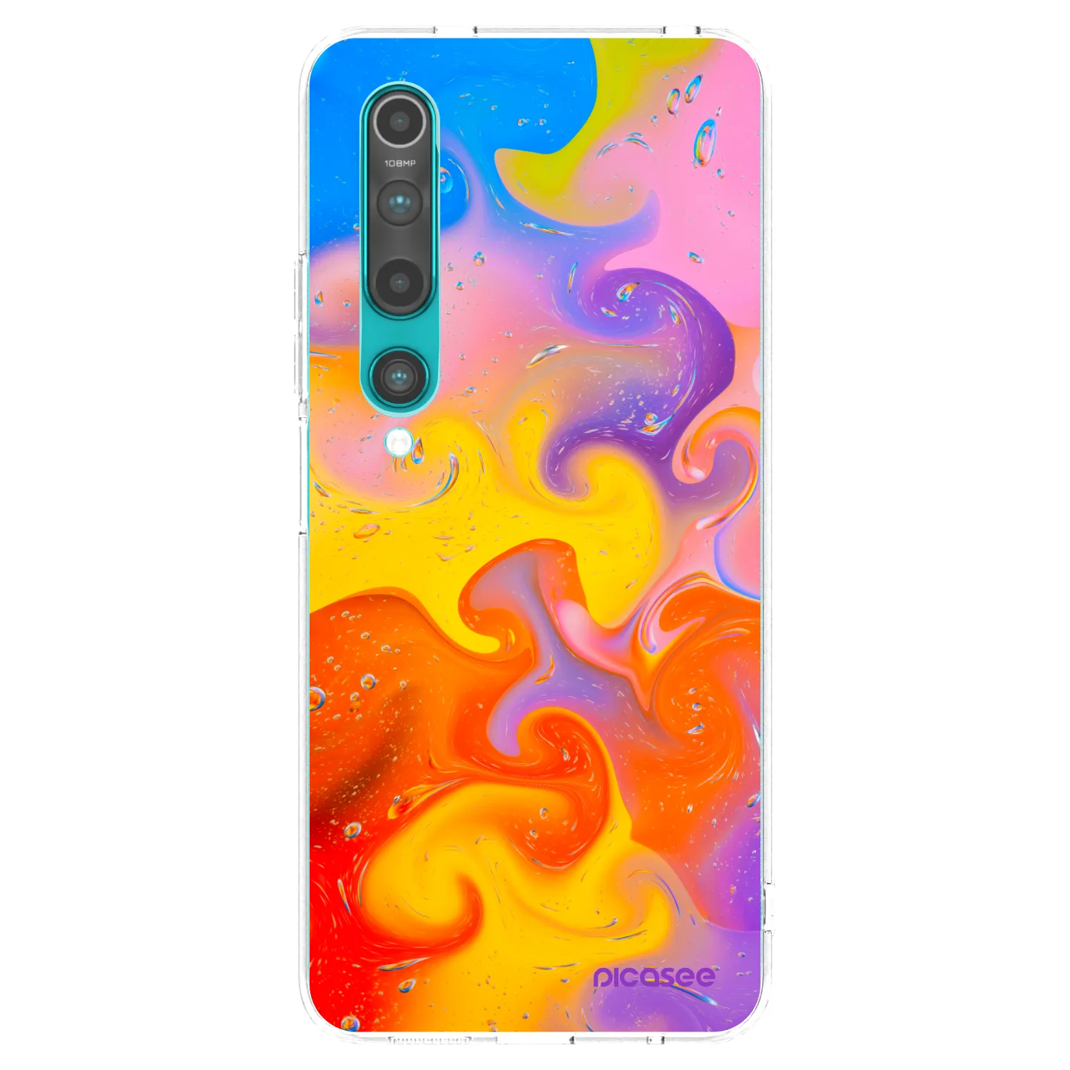 Picasee silikónový prehľadný obal pre Xiaomi Mi 10 - Bubbles