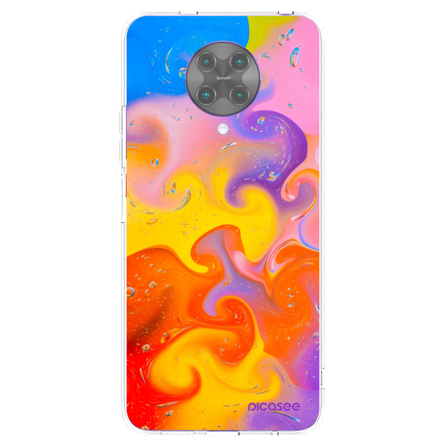 Silikónový prehľadný obal pre Xiaomi Poco F2 Pro - Bubbles