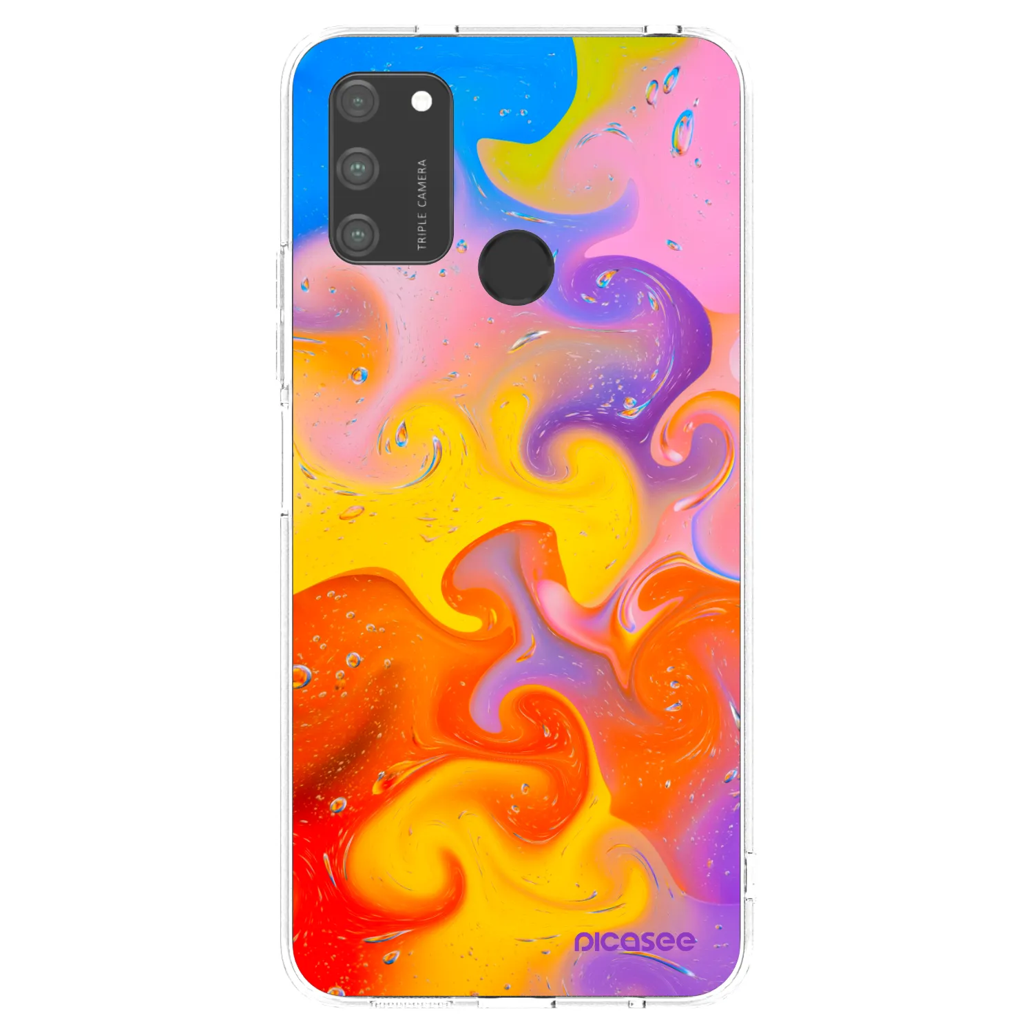 Picasee silikónový prehľadný obal pre Honor 9A - Bubbles