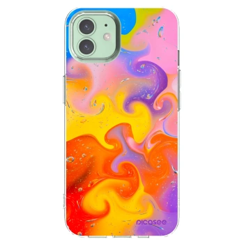 Picasee silikónový prehľadný obal pre Apple iPhone 12 Pro - Bubbles