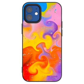 Picasee silikónový čierny obal pre Apple iPhone 12 mini - Bubbles