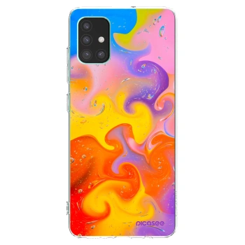 Picasee silikónový prehľadný obal pre Samsung Galaxy M51 M515F - Bubbles