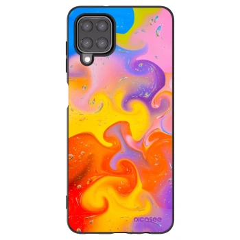 Picasee silikónový čierny obal pre Samsung Galaxy A12 A125F - Bubbles