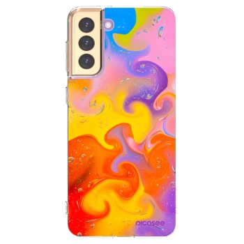 Picasee silikónový prehľadný obal pre Samsung Galaxy S21+ 5G G996F - Bubbles