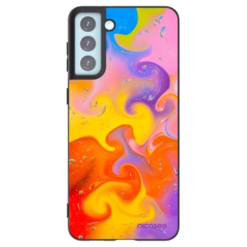 Picasee silikónový čierny obal pre Samsung Galaxy S21+ 5G G996F - Bubbles