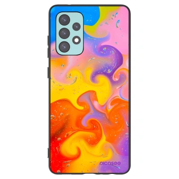 Picasee silikónový čierny obal pre Samsung Galaxy A72 A725F - Bubbles