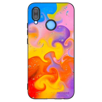 Picasee silikónový čierny obal pre Huawei P20 Lite - Bubbles