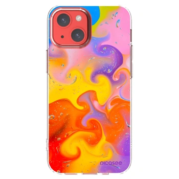 Picasee silikónový prehľadný obal pre Apple iPhone 13 mini - Bubbles