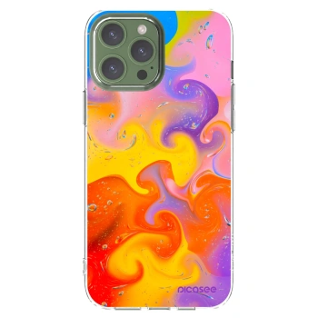 Picasee silikónový prehľadný obal pre Apple iPhone 13 Pro Max - Bubbles