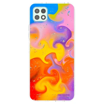 Picasee silikónový prehľadný obal pre Samsung Galaxy A22 A226B 5G - Bubbles