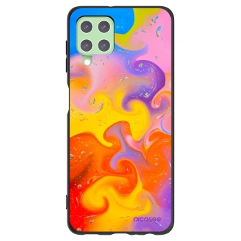 Picasee silikónový čierny obal pre Samsung Galaxy A22 A225F 4G - Bubbles