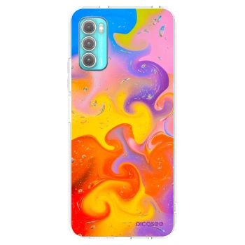 Picasee silikónový prehľadný obal pre Motorola Moto G60 - Bubbles