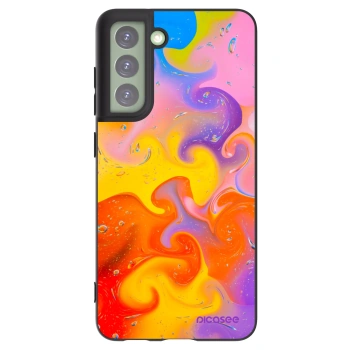 Picasee silikónový čierny obal pre Samsung Galaxy S21 FE 5G - Bubbles