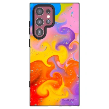 Picasee silikónový čierny obal pre Samsung Galaxy S22 Ultra 5G - Bubbles