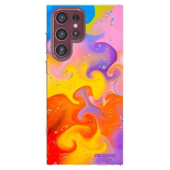 Picasee silikónový prehľadný obal pre Samsung Galaxy S22 Ultra 5G - Bubbles