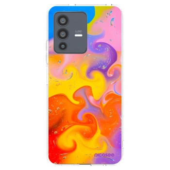 Picasee silikónový prehľadný obal pre Vivo V23 5G - Bubbles