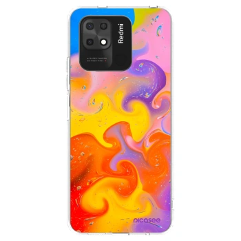 Picasee silikónový prehľadný obal pre Xiaomi Redmi 10C - Bubbles