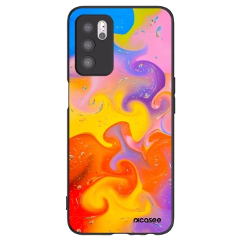 Picasee silikónový čierny obal pre OPPO A16s - Bubbles