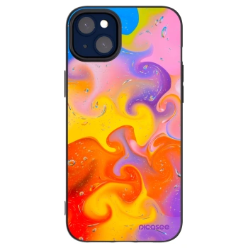 Picasee silikónový čierny obal pre Apple iPhone 14 Plus - Bubbles