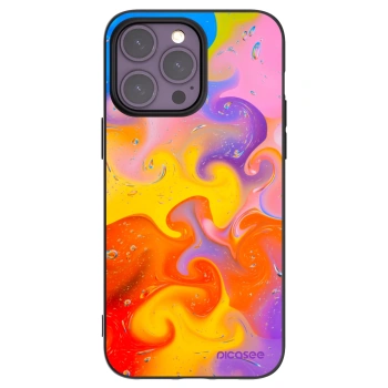 Picasee silikónový čierny obal pre Apple iPhone 14 Pro Max - Bubbles