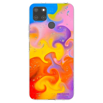 Picasee silikónový prehľadný obal pre Realme C21Y - Bubbles