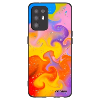 Picasee silikónový čierny obal pre OPPO A94 5G - Bubbles