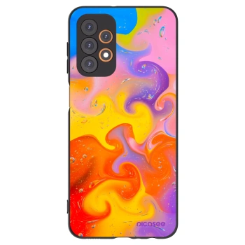 Picasee silikónový čierny obal pre Samsung Galaxy A23 A235F 4G - Bubbles