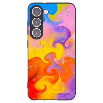 Picasee silikónový čierny obal pre Samsung Galaxy S23 5G - Bubbles